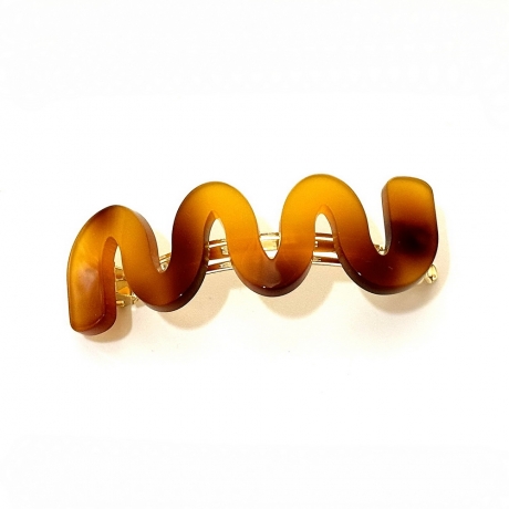 Barrette cheveux ondulée fait main 6cm