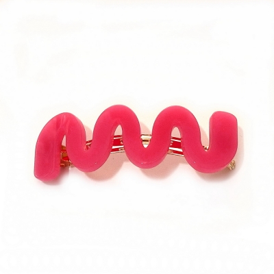 Barrette cheveux ondulée fait main 6cm