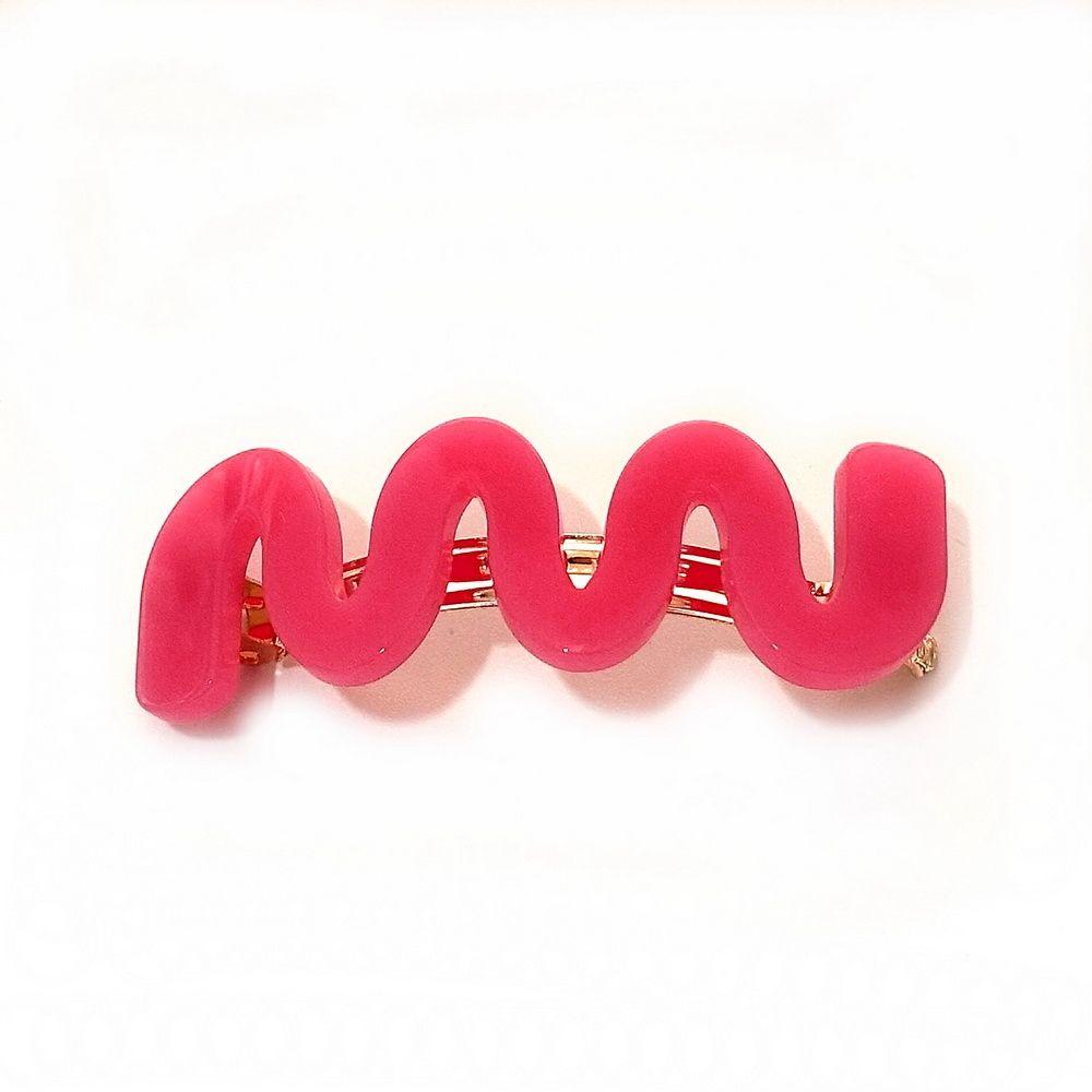 Barrette cheveux ondulée fait main 6cm