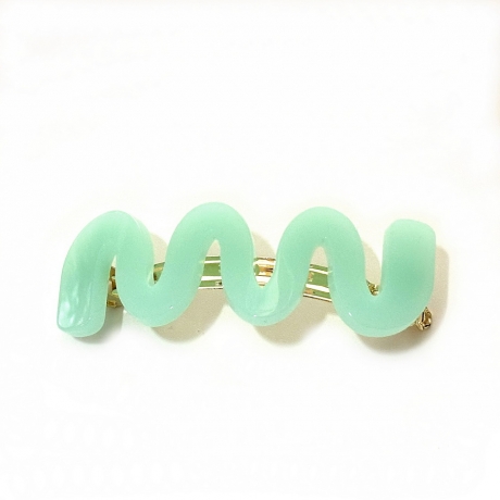 Barrette cheveux ondulée fait main 6cm