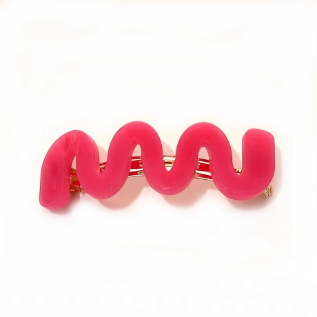 Barrette cheveux ondulée fait main 6cm