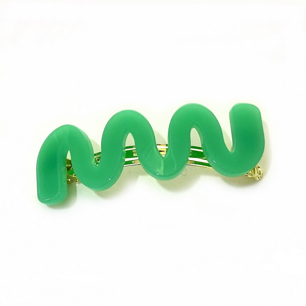 Barrette cheveux ondulée fait main 6cm