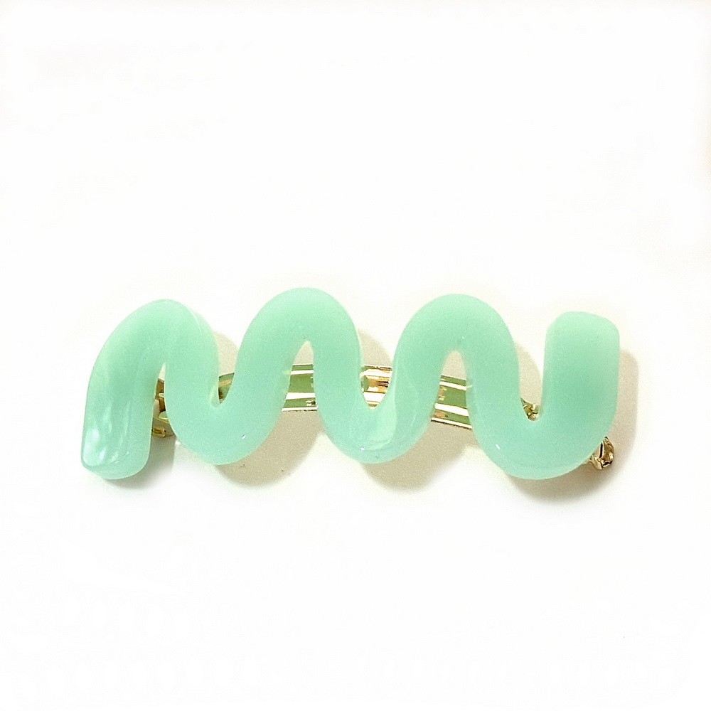 Barrette cheveux ondulée fait main 6cm