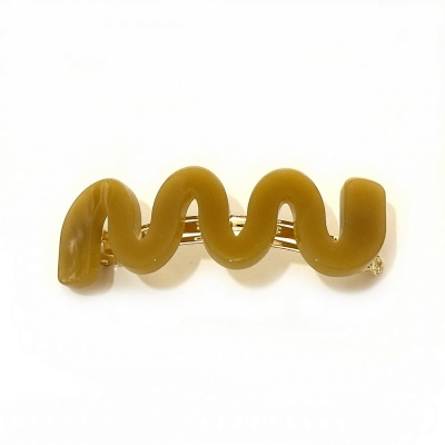 Barrette cheveux ondulée fait main 6cm