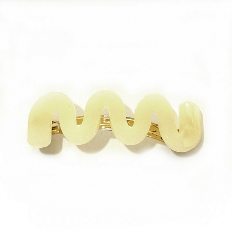 Barrette cheveux ondulée fait main 6cm
