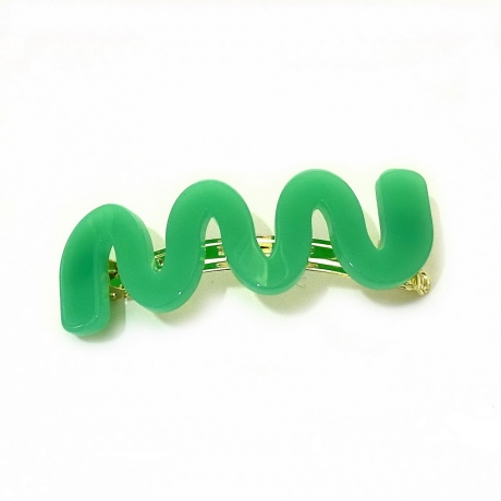 Barrette cheveux ondulée fait main 6cm