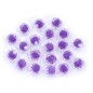 20 perles rondes à facettes en acrylique 12mm violet