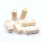 6 perles tube cylindrique acrylique 30mmx13mm- ivoire 6 perles tube cylindrique acrylique 30mmx13mm- ivoire