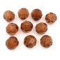 10 grosses perles rondes à facettes en acrylique 17mm marron 10 grosses perles rondes à facettes en acrylique 17mm marron