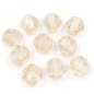 10 grosses perles rondes à facettes en acrylique 17mm beige 10 grosses perles rondes à facettes en acrylique 17mm beige