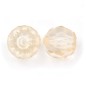 10 grosses perles rondes à facettes en acrylique 17mm beige 10 grosses perles rondes à facettes en acrylique 17mm beige