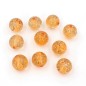 10 perles rondes craquelées en acrylique 16mm - orange