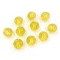 10 perles rondes craquelées en acrylique 16mm - jaune 10 perles rondes craquelées en acrylique 16mm - jaune