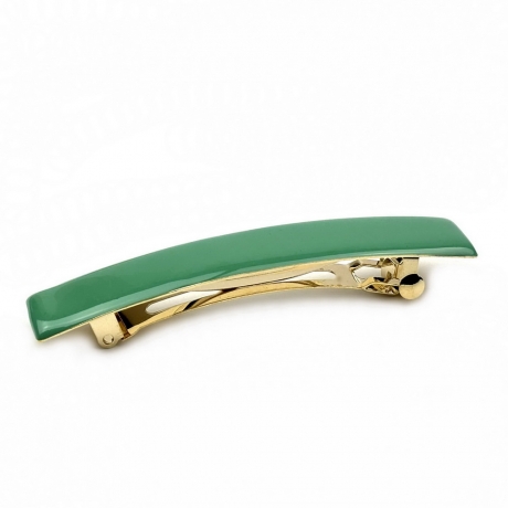 Barrette cheveux émail 9cm - vert