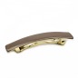Barrette cheveux émail 9cm - marron
