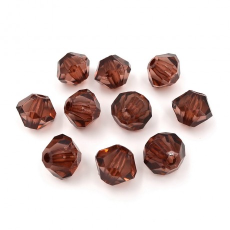 10 grandes perles forme toupie en acrylique 15mmx18mm marron foncé