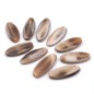 10 perles ovales en résine 31mmx13mm - beige 10 perles ovales en résine 31mmx13mm - beige