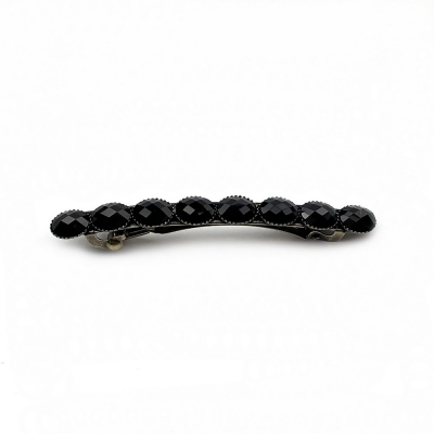 Barrette cheveux antique 7cm avec perles à facette