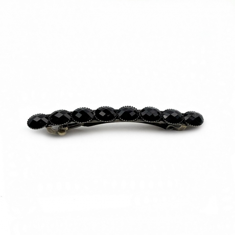 Barrette cheveux antique 7cm avec perles à facette