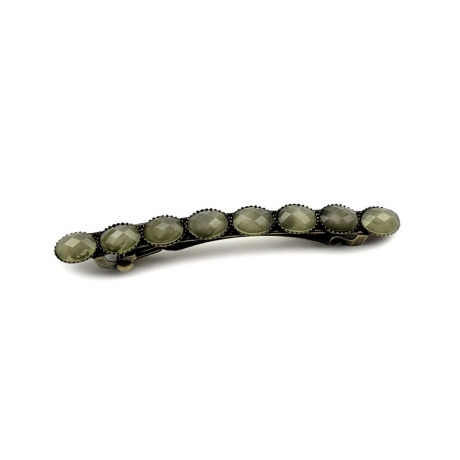 Barrette cheveux antique 7cm avec perles à facette
