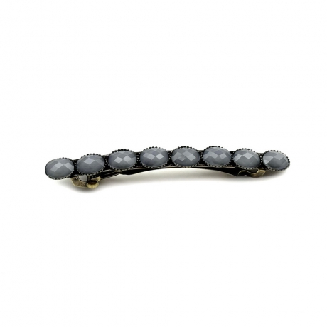 Barrette cheveux antique 7cm avec perles à facette