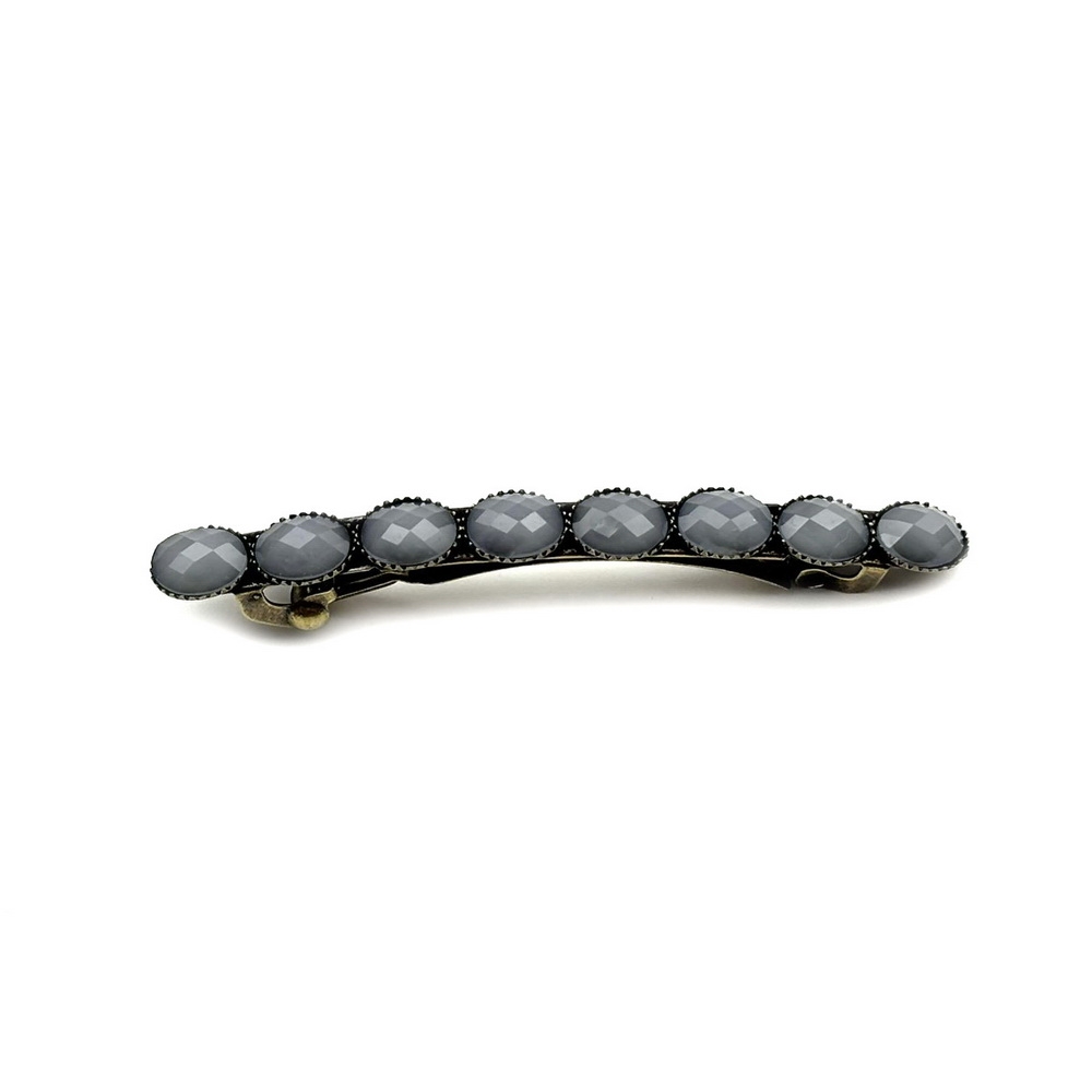 Barrette cheveux antique 7cm avec perles à facette Barrette cheveux antique 7cm avec perles à facette