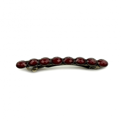 Barrette cheveux antique 7cm avec perles à facette