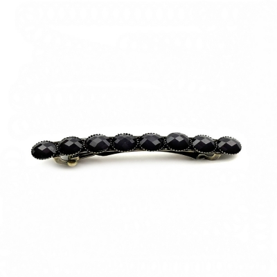 Barrette cheveux antique 7cm avec perles à facette