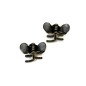 2 petites pinces cheveux crabe antique avec perles à facette 2.3cm 2 petites pinces cheveux crabe antique avec perles à facette 2.3cm