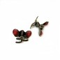 2 petites pinces cheveux crabe antique avec perles à facette 2.3cm 2 petites pinces cheveux crabe antique avec perles à facette 2.3cm
