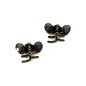 2 petites pinces cheveux crabe antique avec perles à facette 2.3cm 2 petites pinces cheveux crabe antique avec perles à facette 2.3cm