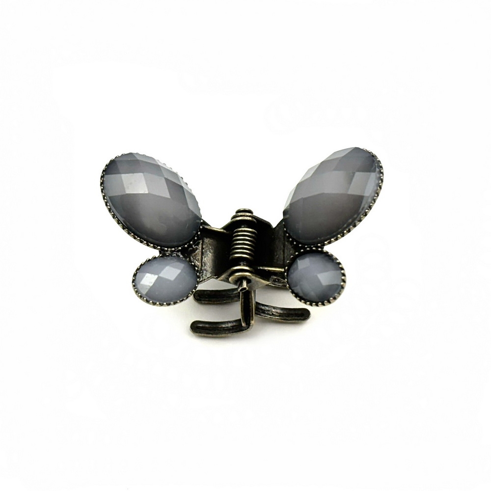 Pince cheveux papillon antique avec perles à facette