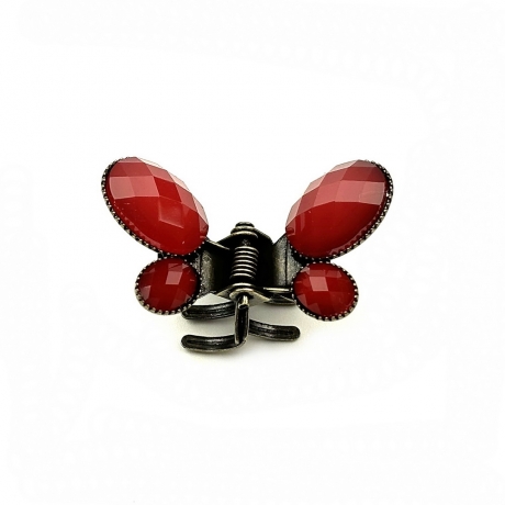 Pince cheveux papillon antique avec perles à facette