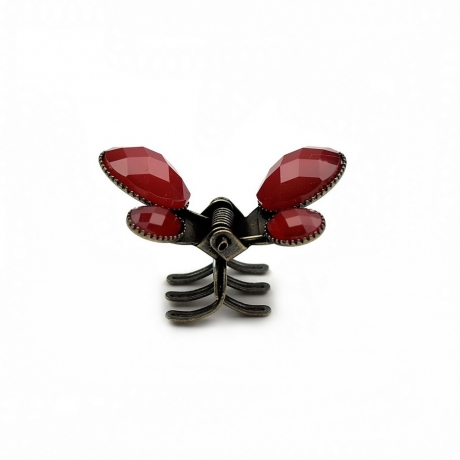 Pince cheveux papillon antique avec perles à facette