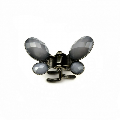 Pince cheveux papillon antique avec perles à facette