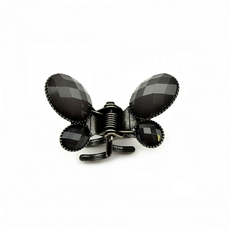 Pince cheveux papillon antique avec perles à facette