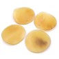 4 perles pendentif rondes plates en résine 53mm - beige 4 perles pendentif rondes plates en résine 53mm - beige