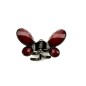 Pince cheveux papillon antique avec perles à facette