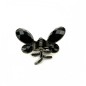 Pince cheveux papillon antique avec perles à facette