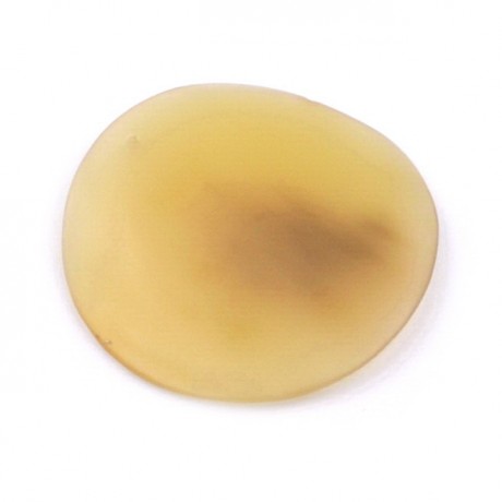 4 perles pendentif rondes plates en résine 53mm - beige