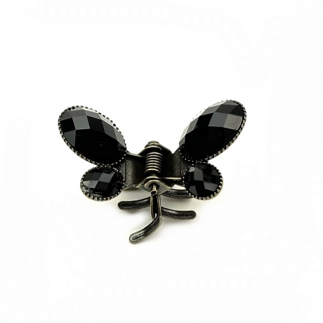 Pince cheveux papillon antique avec perles à facette