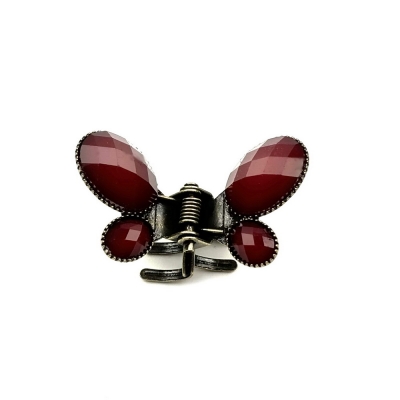 Pince cheveux papillon antique avec perles à facette