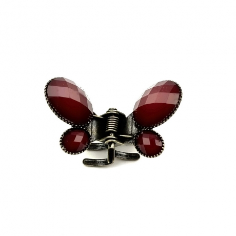 Pince cheveux papillon antique avec perles à facette