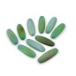 10 perles ovales plates en résine 28x9mm - vert céladon 10 perles ovales plates en résine 28x9mm - vert céladon