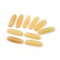 10 perles ovales plates en résine 28x9mm - beige 10 perles ovales plates en résine 28x9mm - beige