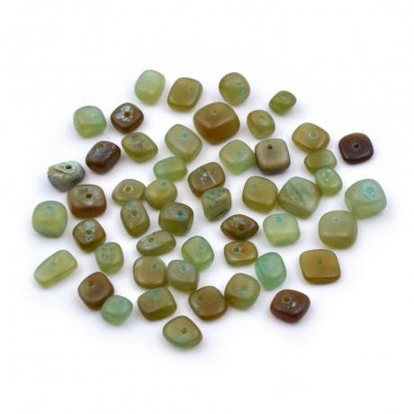 50 perles en résine 7x5mm - vert céladon