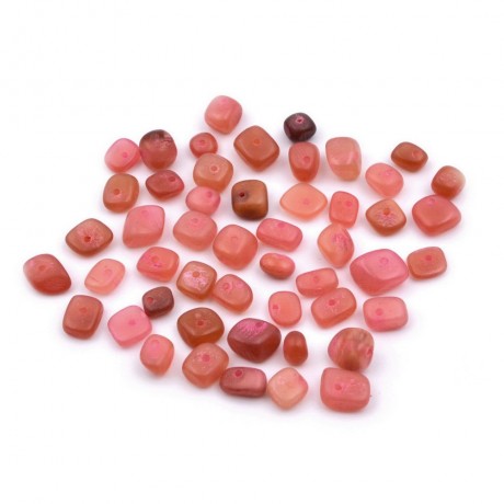 50 perles en résine 7x5mm - rouge