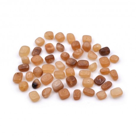 50 perles en résine 7x5mm - beige