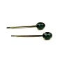 Lot de 2 pinces cheveux antique 5cm avec perle ovale à facette Lot de 2 pinces cheveux antique 5cm avec perle ovale à facette