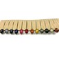 Lot de 2 pinces cheveux antique 5cm avec perle ovale à facette